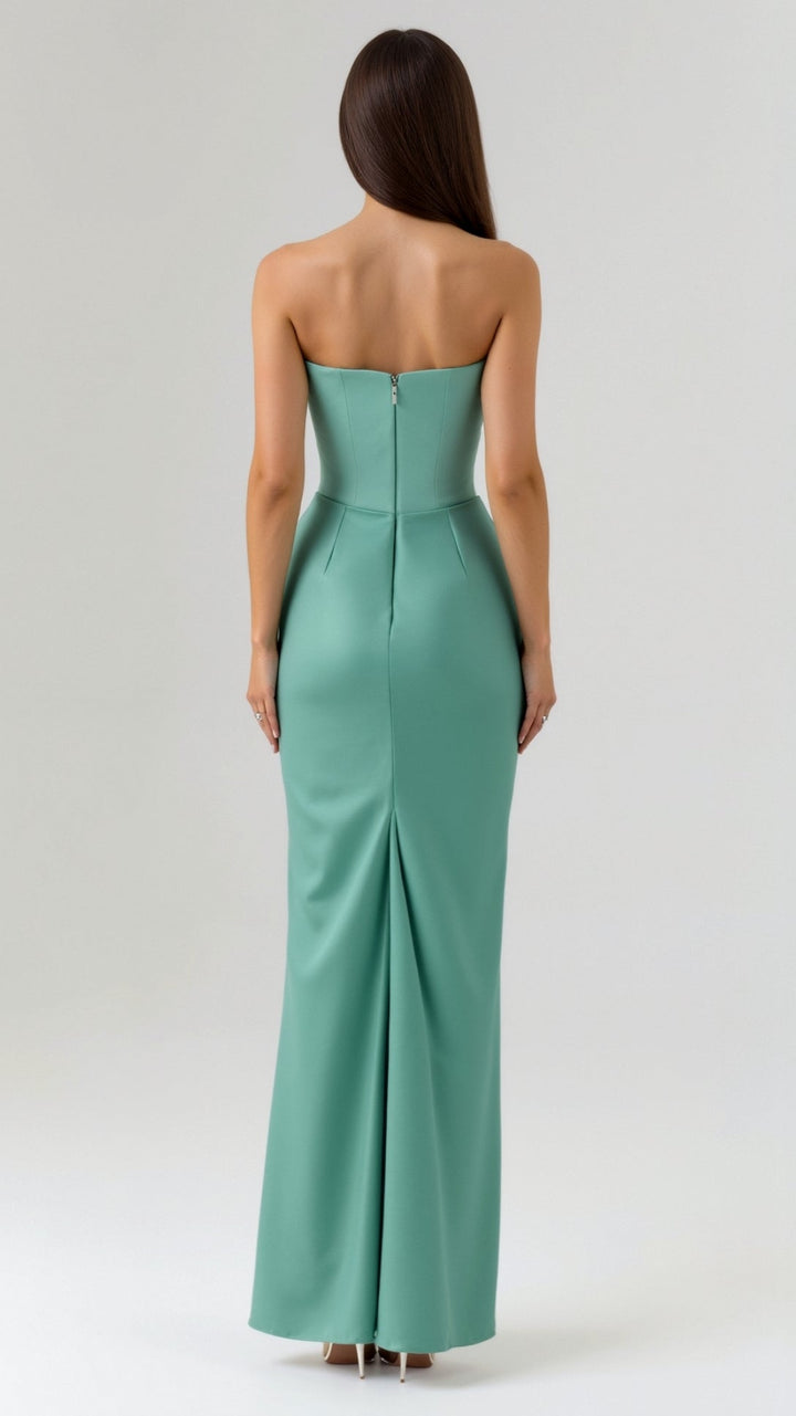 Celine | Women’s Sleek Column Wedding Guest Maxi Dress