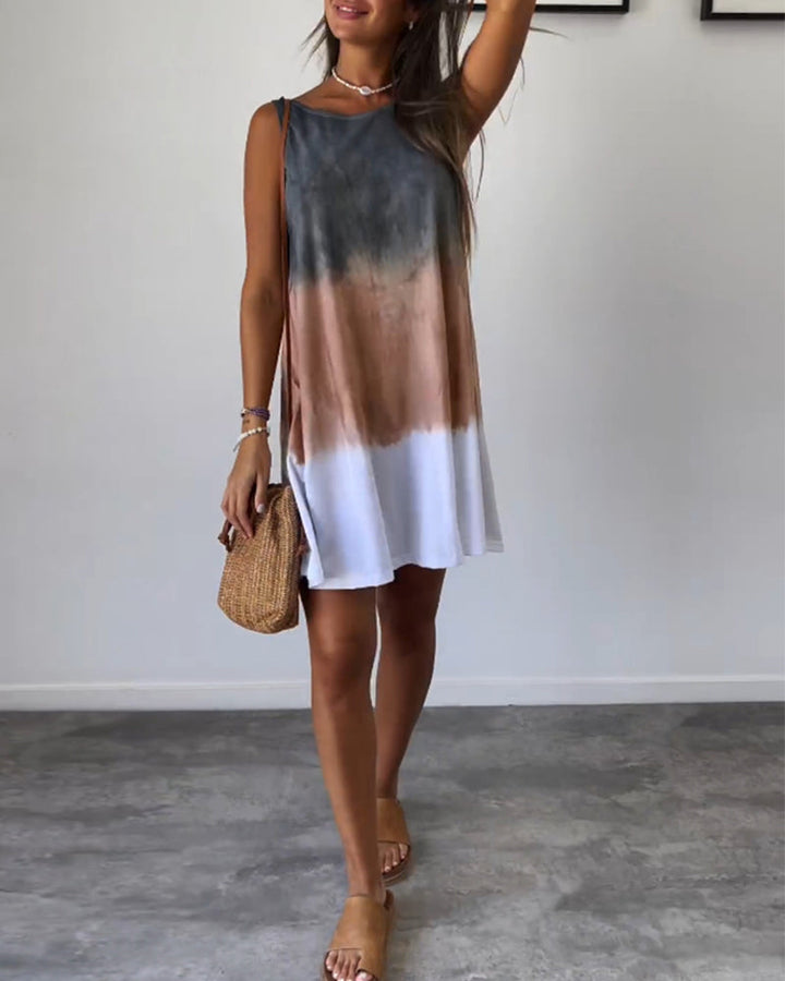 Mara | Women’s Ombre Sleeveless Swing Mini Dress