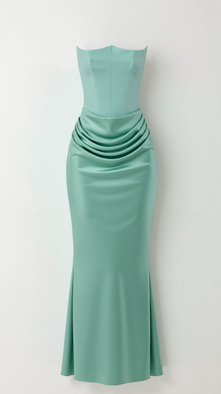 Celine | Women’s Sleek Column Wedding Guest Maxi Dress