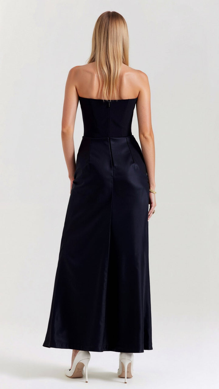 Celine | Women’s Sleek Column Wedding Guest Maxi Dress
