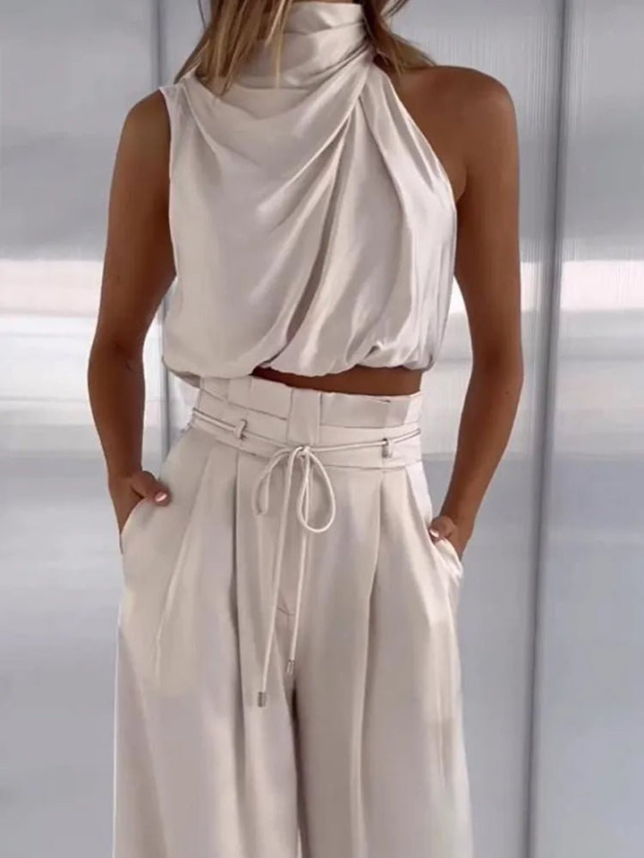Skye | Women’s Sleeveless V-Neck Wide-Leg Co-ord Set