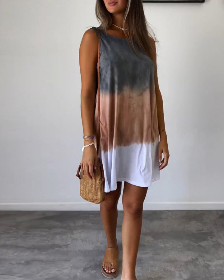Mara | Women’s Ombre Sleeveless Swing Mini Dress