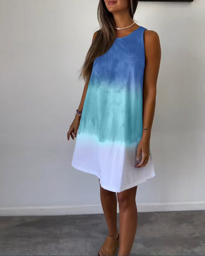 Mara | Women’s Ombre Sleeveless Swing Mini Dress