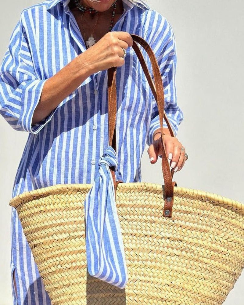 Ophelia | Women Timeless Striped Summer Shirt Dress