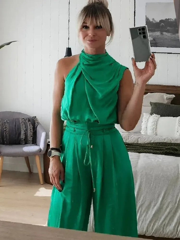 Skye | Women’s Sleeveless V-Neck Wide-Leg Co-ord Set