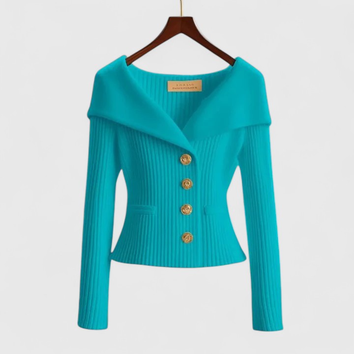Delphine | Off-Shoulder Knit Blazer