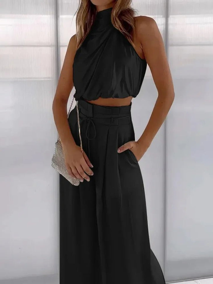 Skye | Women’s Sleeveless V-Neck Wide-Leg Co-ord Set