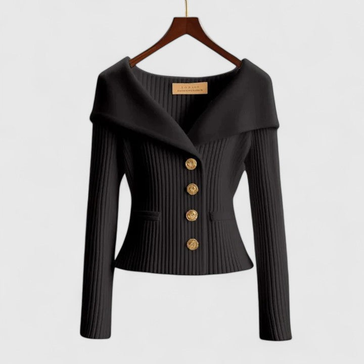 Delphine | Off-Shoulder Knit Blazer