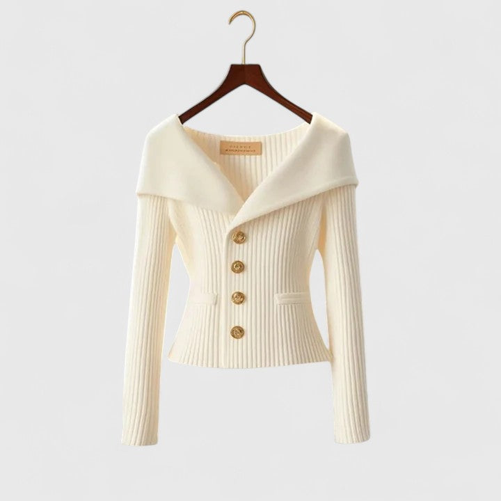 Delphine | Off-Shoulder Knit Blazer