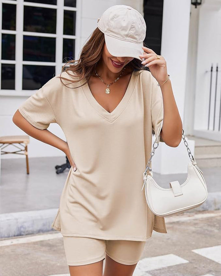 Camilla | Women’s Reversible Tee &amp; Biker Short Set