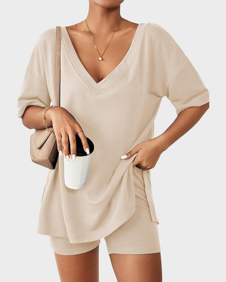 Camilla | Women’s Reversible Tee &amp; Biker Short Set