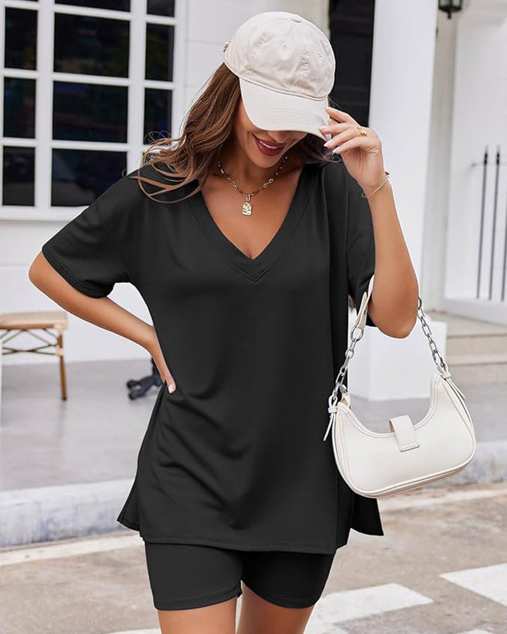 Camilla | Women’s Reversible Tee &amp; Biker Short Set