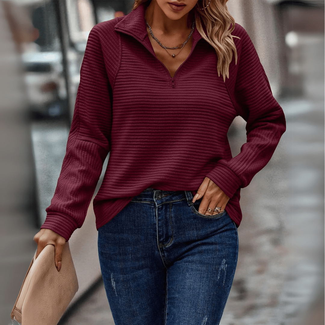 Rowan | Casual Quarter-Zip Knit Pullover