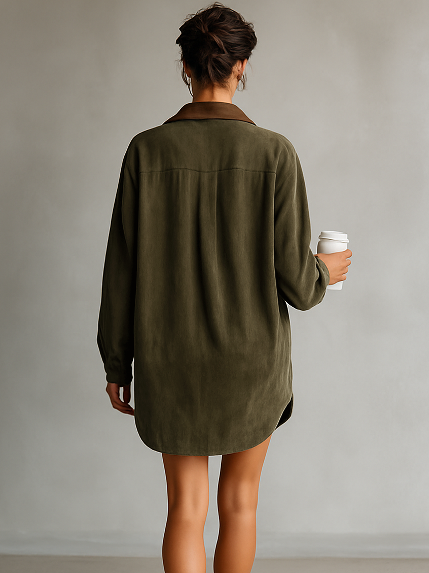 Avalora | Relaxed Button-Down Women’s Shirt Dress