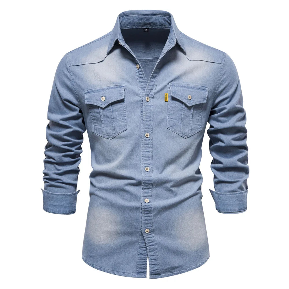 Carter | Men’s Lightweight Denim Button-Down Shirt