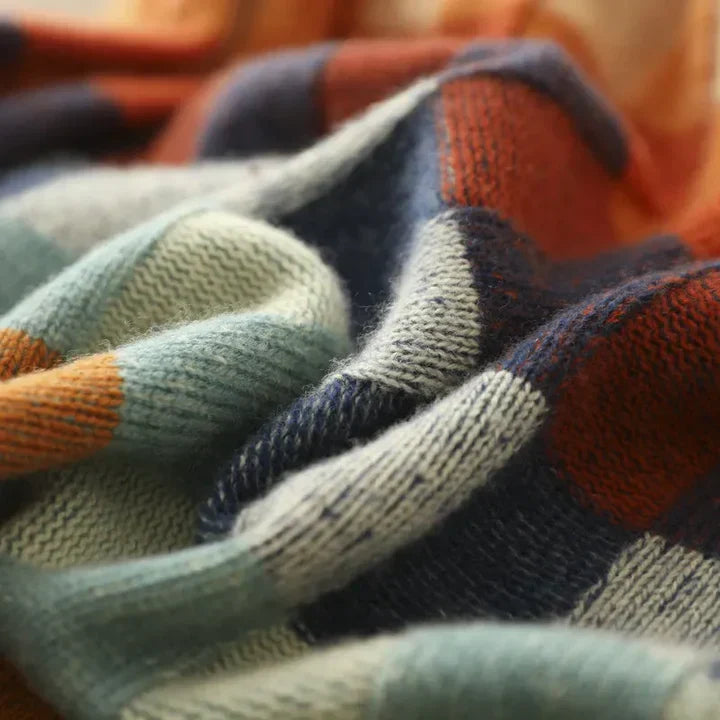 Marielle | Colorful Checkered Knit Sweater