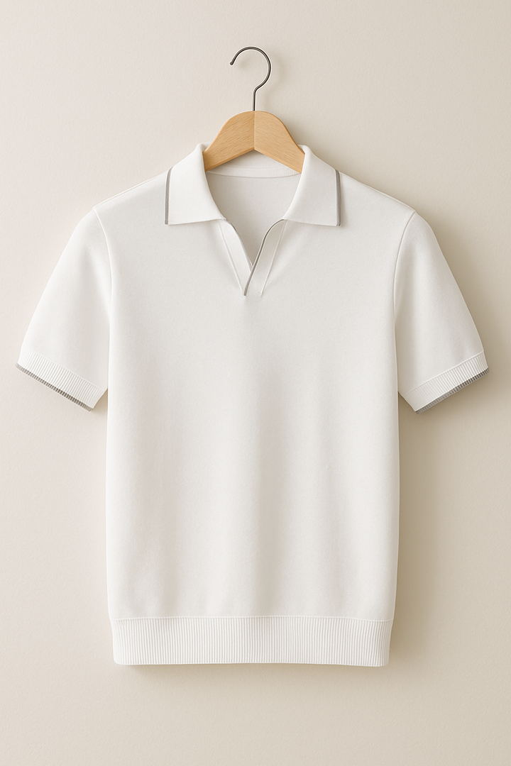 Julian | Men’s Slim-Fit Contrast-Trim Knit Polo