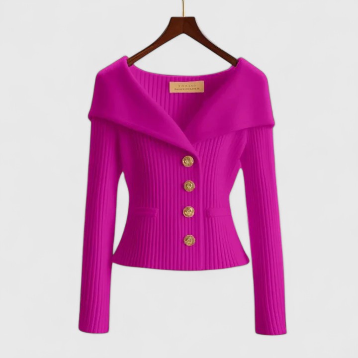 Delphine | Off-Shoulder Knit Blazer