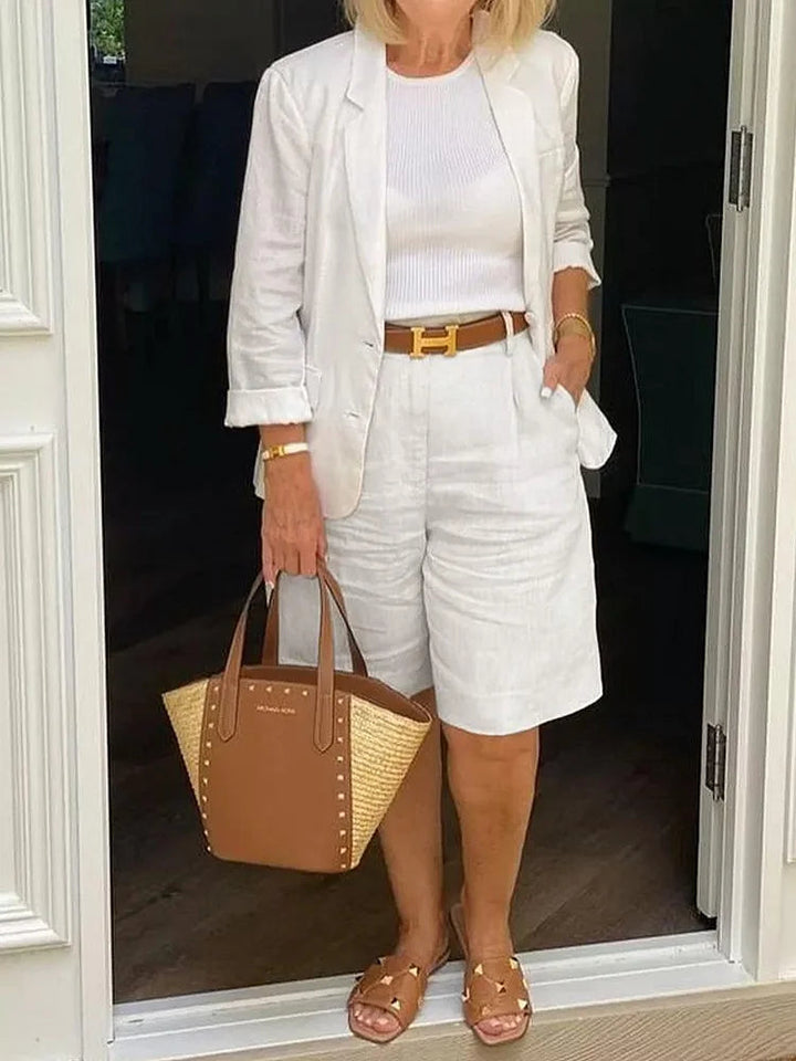 Sasha | Women’s Short-Sleeve Blazer &amp; Shorts Set