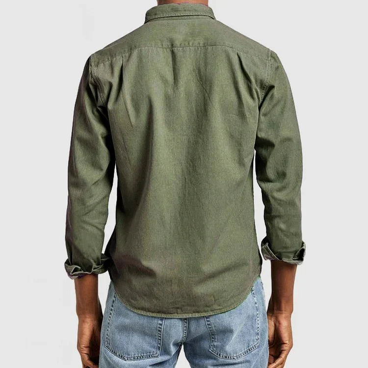 Callum | Men’s Breathable Cotton-Blend Relaxed Casual Shirt