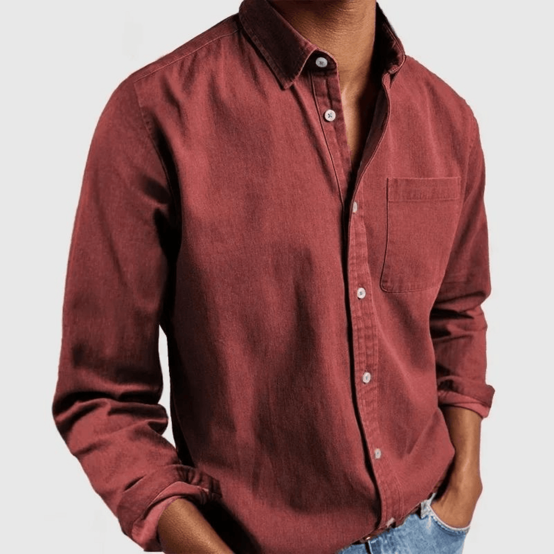 Callum | Men’s Breathable Cotton-Blend Relaxed Casual Shirt