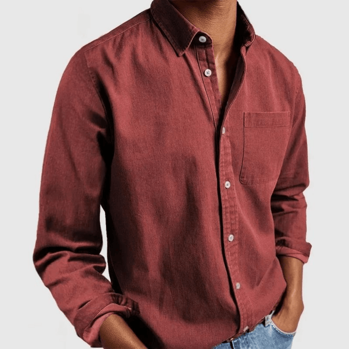Callum | Men’s Breathable Cotton-Blend Relaxed Casual Shirt