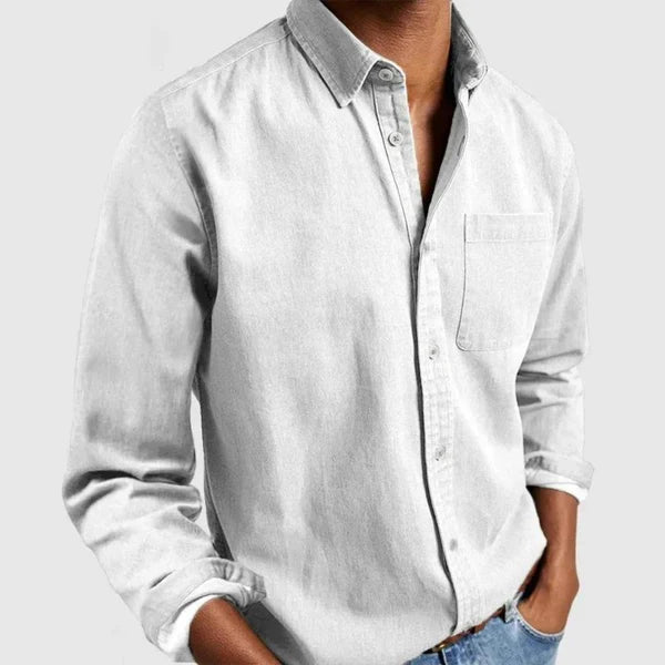 Callum | Men’s Breathable Cotton-Blend Relaxed Casual Shirt