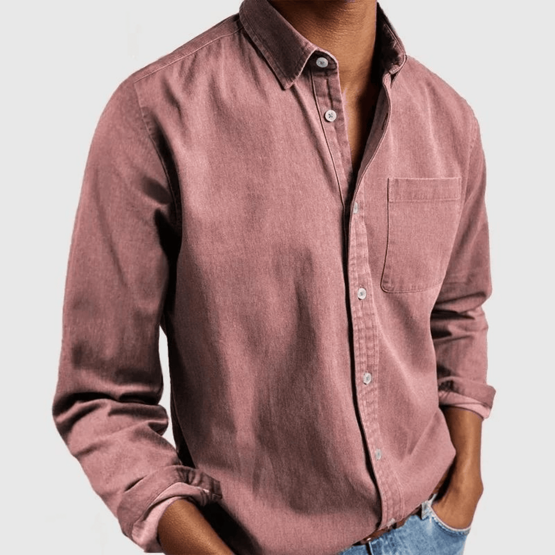 Callum | Men’s Breathable Cotton-Blend Relaxed Casual Shirt