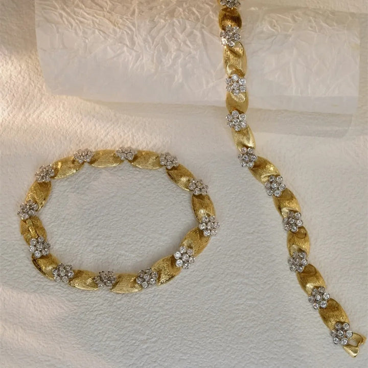 Shelly Handmade Medieval Vintage Style Real 18K Yellow Gold Bracelets