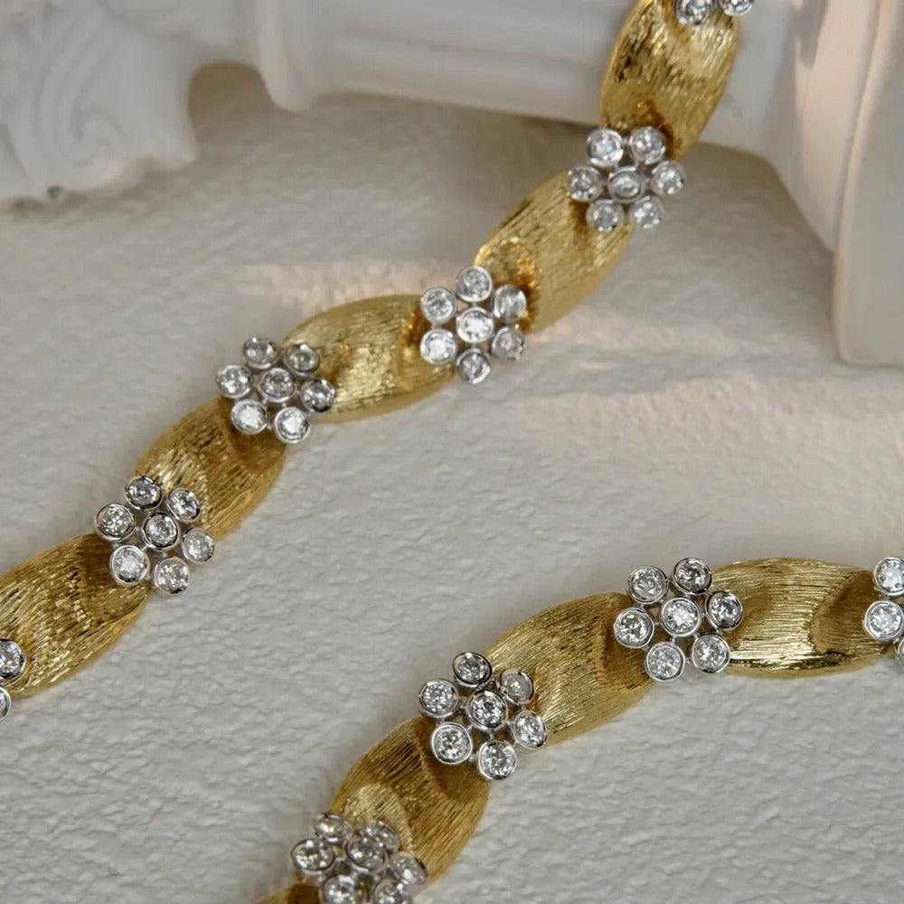 Shelly Handmade Medieval Vintage Style Real 18K Yellow Gold Bracelets