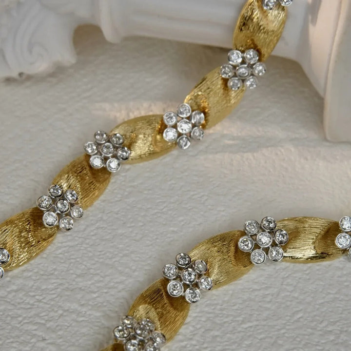 Shelly Handmade Medieval Vintage Style Real 18K Yellow Gold Bracelets