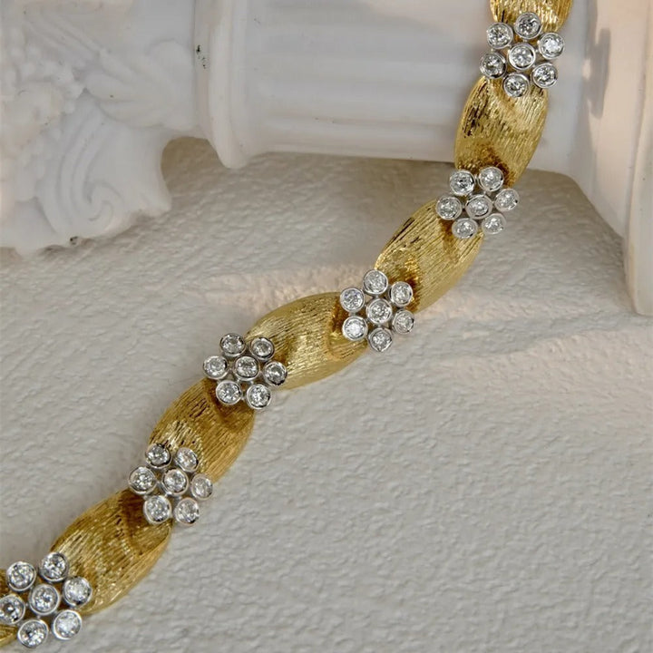 Shelly Handmade Medieval Vintage Style Real 18K Yellow Gold Bracelets