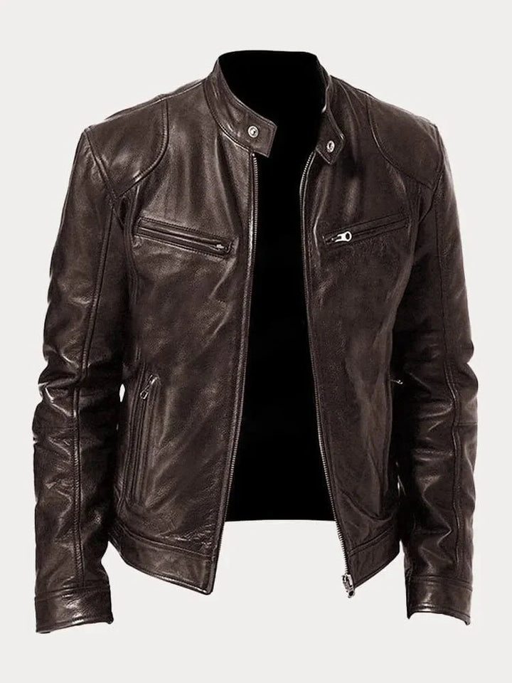 Renvero | Casual Faux Leather Jacket for Men