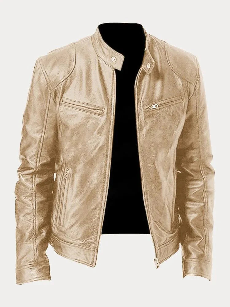 Renvero | Casual Faux Leather Jacket for Men