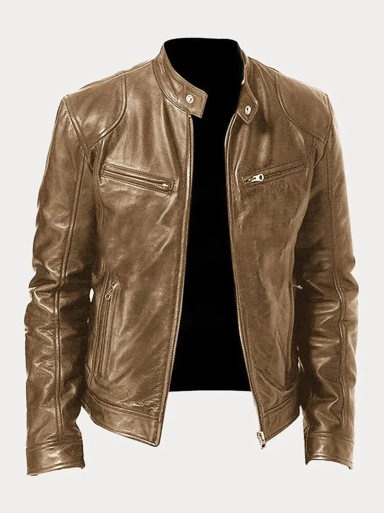Renvero | Casual Faux Leather Jacket for Men