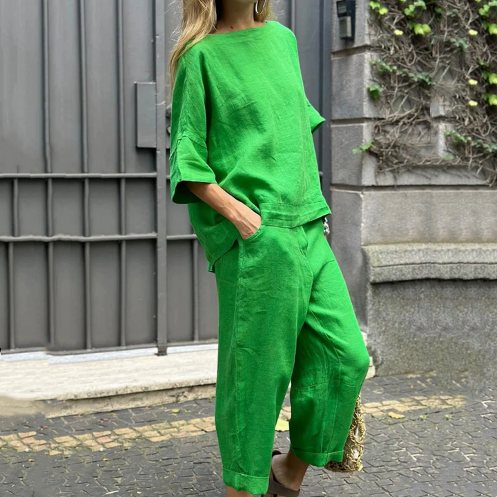 Kassiani | Women’s Cotton-Linen Co-ord Lounge Set
