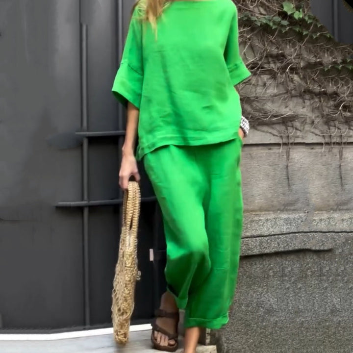Kassiani | Women’s Cotton-Linen Co-ord Lounge Set