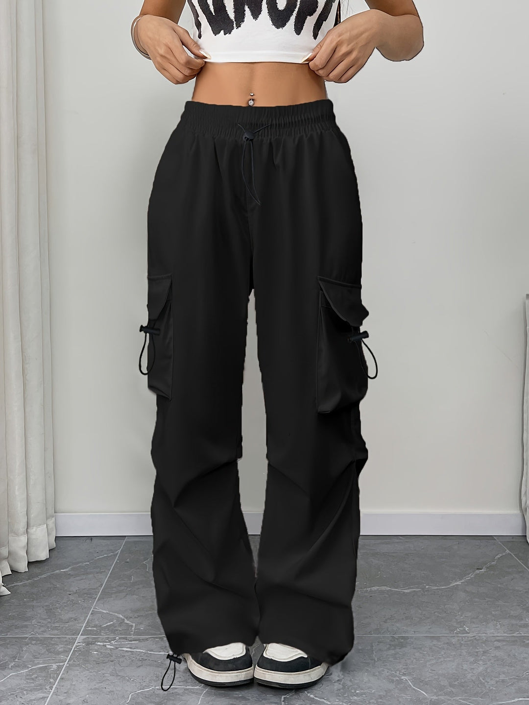 Kaia | Women’s Wide-Leg Drawstring Cargo Pants