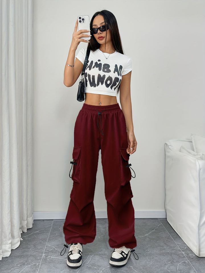Kaia | Women’s Wide-Leg Drawstring Cargo Pants
